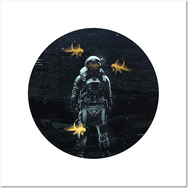 Astronaut and Goldfish Wall Art by Vin Zzep